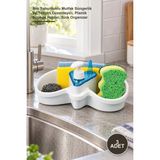 Yenilig 3 Adet Leydi Lüks Süngerlik – Sıvı Sabunluklu Mutfak Süngerlik ve Tezgah Düzenleyici, Plastik Sponge Holder, Sink Organizer