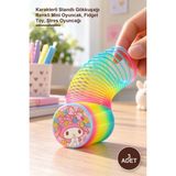 Yenilig 3 Adet Magic Spring Stres Yayı – Karakterli Standlı Gökkuşağı Renkli Mini Oyuncak, Fidget Toy, Stres Oyuncağı