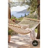 Yenilig 3 Adet Makrome Ip Lüks Tek Kişilik Hamak – Kalın Örgü Makrome, Ahşap Denge Çıtaları, Bahçe Teras Balkon Için, Ekru Beyaz, Hammock Swing