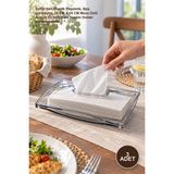 Yenilig 3 Adet Modern Peçetelik – Şeffaf Sert Plastik Peçetelik, Bpa Içermeyen, 24 cm x 16 cm Masa Üstü Sunum Ev Ofis Kafe Napkin Holder
