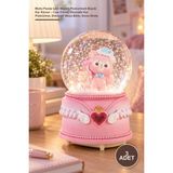 Yenilig 3 Adet Mutlu Panda Işıklı Müzikli Püskürtmeli Büyük Kar Küresi – Cam Fanus, Otomatik Kar Püskürtme, Dekoratif Masa Biblo, Snow Globe