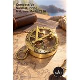 Yenilig 3 Adet Pirinç Güneş Saati ve Pusula – Compass ve Sundial, Pirinç Malzeme Model 7830