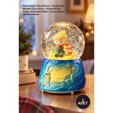Yenilig 3 Adet Püskürtmeli Kar Küresi – Büyük Boy Müzikli Cam Dekor, Otomatik Kar Efekti, Masaüstü Biblo, Snow Globe
