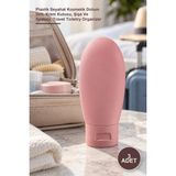 Yenilig 3 Adet Seyahat Tipi Bakım Ürünleri Düzenleyici – Plastik Seyahat Kozmetik Dolum Seti, Krem Kutusu, Şişe ve Spatula, Travel Toiletry Organizer
