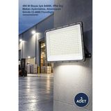 Yenilig 3 Adet Slim LED Projektör – 400 W Beyaz Işık 6400K, IP64 Dış Mekan Aydınlatma, Alüminyum Gövde CT-4665 Floodlight