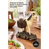 Yenilig 3 Adet Tuzluk Biberlik Seti – Polyester At Figürlü, Mutfak ve Sofra Kullanımı, Salt Pepper Shaker