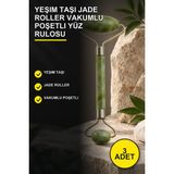 Yenilig 3 Adet Yeşim Taşı Jade Roller Vakumlu Poşetli Yüz Rulosu