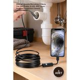 Yenilig 3 Adet Yılan Kamera Endoskop – Android Uyumlu Boroskop, 3 Metre Yarı Sert Kablo, 6 Led, IP67, Boru Inceleme Inspection Camera