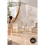 Yenilig 4 Adet Ağaç Şeklinde Takı Standı – Dekoratif Masa Üstü Takı Askısı, 32 Küpe Deliği, Jewelry Stand, Earring Holder