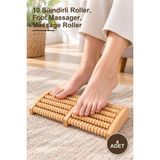Yenilig 4 Adet Ahşap Ayak Masaj Aleti – 10 Silindirli Roller, Foot Massager, Massage Roller