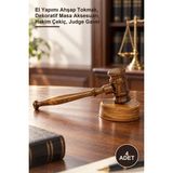 Yenilig 4 Adet Ahşap Hakim Tokmağı – El Yapımı Ahşap Tokmak, Dekoratif Masa Aksesuarı, Hakim Çekiç, Judge Gavel