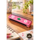 Yenilig 4 Adet Ahşap Mızıka – Konsept Hediyelik, Ağız Mızıka ve Harmonica (Mouth Organ)