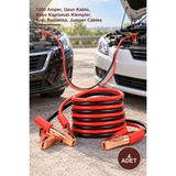 Yenilig 4 Adet Akü Takviye Kablosu – 1200 Amper, Uzun Kablo, Bakır Kaplamalı Klempler, Araç Başlatma, Jumper Cables