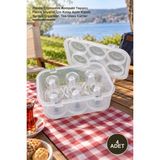 Yenilig 4 Adet Çay Bardağı Taşıma Kutusu – Plastik Ergonomik Kompakt Taşıyıcı, Piknik Seyahat Için Kolay Açılır Kapak, Bardak Organizer, Tea Glass Carrier