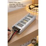 Yenilig 4 Adet CT-2561 Şerit LED Trafo 200W 12V 17A – Fansız Slim Güç Kaynağı, LED Driver, Strip Light Power Supply - 200 W