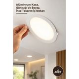 Yenilig 4 Adet CT-5148G CT-5148 Slim Sıva Altı 15W LED Panel Spot Armatür – Alüminyum Kasa, Günışığı ve Beyaz, Ince Tasarım Iç Mekan
