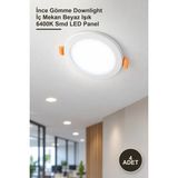 Yenilig 4 Adet CT-5646B LED Panel Armatür CT-5646 9W Plus – Ince Gömme Downlight Iç Mekan Beyaz Işık 6400K Smd LED Panel