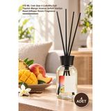 Yenilig 4 Adet Fruit Cascade Bambu Çubuklu Oda Kokusu – 110 ml Cam Şişe 4 Çubuklu Eşit Yayılım Mango Ananas Şeftali Vanilya Reed Diffuser Room Fragrance