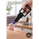 Yenilig 4 Adet Hacamat Pompası – Ergonomik 2 Parmak Vakum Pompası, Kupa Terapisi ve Hacamat Uygulamaları, Siyah, Abs, Cupping Vacuum Pump