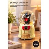 Yenilig 4 Adet Işıklı Müzikli Kar Küresi – Orta Boy Cam Fanus, Polyester Gövde, Dekoratif Biblo, Müzikli Snow Globe