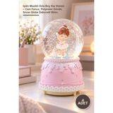 Yenilig 4 Adet Işıklı Müzikli Orta Boy Kar Küresi – Cam Fanus, Polyester Gövde, Snow Globe Dekoratif Biblo
