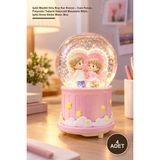 Yenilig 4 Adet Işıklı Müzikli Orta Boy Kar Küresi – Cam Fanus, Polyester Tabanlı Dekoratif Masaüstü Biblo, Işıklı Snow Globe Music Box