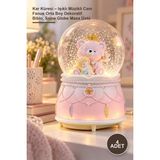 Yenilig 4 Adet Kar Küresi – Işıklı Müzikli Cam Fanus Orta Boy Dekoratif Biblo, Snow Globe Masa Üstü