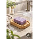 Yenilig 4 Adet Katı Sabunluk – Bambu Ahşap Süzgeçli Sabun Tutucu Banyo Mutfak Için 11.5 cm Soap Dish Holder