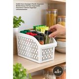 Yenilig 4 Adet Küçük Boy Dolap Içi Düzenleyici – Delikli Hava Geçirgen Plastik Organizer, Mutfak Banyo Raf Için Ergonomik Depolama Cabinet Organizer