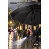 Yenilig 4 Adet Siyah El Fenerli Şemsiye – Katlanabilir LED Fenerli, Metal Gövde, Su Geçirmez Kumaş, Rüzgâr Dayanıklı, Taşınabilir, Flashlight Umbrella, Compact Umbrella