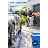 Yenilig 4 Adet Taşınabilir Basınçlı Yıkama ve Sulama Tabancası – 48V Şarjlı Çift Bataryalı, Oto-Bahçe Temizleme, Köpük Aparatlı, Portable Pressure Washer