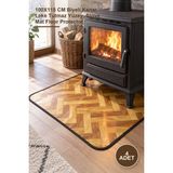 Yenilig 4 Adet Zemin Koruyucu Soba Muşambası – 100X115 cm Biyeli Kenar Leke Tutmaz Yüzey, Stove Mat Floor Protector
