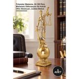 Yenilig 5 Adet Adalet Biblosu – Polyester Malzeme, 24 cm Ölçü, Masaüstü Dekorasyon ve Hukuk Ofisi Aksesuarı, Justice Statue