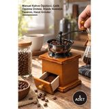 Yenilig 5 Adet Ahşap Kahve Değirmeni – Manuel Kahve Öğütücü, Çelik Öğütme Ünitesi, Klasik Nostaljik Tasarım, Hand Grinder