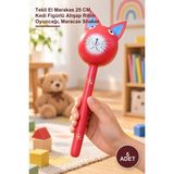 Yenilig 5 Adet Ahşap Kedi Marakas – Tekli El Marakas 25 Cm, Kedi Figürlü Ahşap Ritim Oyuncağı, Maracas Shaker