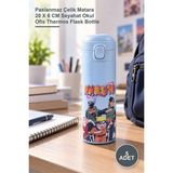 Yenilig 5 Adet Anime Baskılı Termos – Paslanmaz Çelik Matara 20 x 6 cm Seyahat Okul Ofis Thermos Flask Bottle