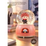 Yenilig 5 Adet Anime Temalı Işıklı Müzikli Püskürtmeli Büyük Boy Kar Küresi – Cam Fanus, Polyester Gövde, Otomatik Snow Globe, Dekoratif Masa Biblo