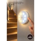Yenilig 5 Adet Çok Amaçlı LED Lamba – Hareket Sensörlü Açma-Kapama Düğmeli Beyaz ve Gün Işığı Yanabilen Ev Koridor Dolap Aydınlatması Motion Sensor LED Light