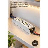Yenilig 5 Adet CT-2576 Slim LED Trafo – 12 Volt 10 Amper Fansız 120W Güç Kaynağı, Şerit LED Driver, Transformer