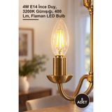 Yenilig 5 Adet CT-4066G Buji LED Filament Ampul – 4W E14 Ince Duy, 3200K Günışığı, 400 Lm, Flaman LED Bulb