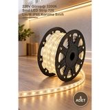 Yenilig 5 Adet CT-4553 Üç Çip Şerit LED – 220V Günışığı 3200K Smd LED Strip 720 Lm/m IP65 Koruma Sınıfı