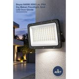 Yenilig 5 Adet CT-4659 Slim LED Projektör 100W – Beyaz 6400K 8500 Lm, IP64 Dış Mekan Floodlight, Smd LED Ince Gövde