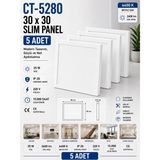 Yenilig 5 Adet CT-5280 30X30 Slim LED Panel 25W 6400K Beyaz Işık – 2600 Lümen Ince Kasa