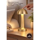 Yenilig 5 Adet CT-8429 Lizbon Şarjlı Masa Lambası – Dokunmatik Dimmerli Taşınabilir Başucu ve Çalışma Lambası, Gold Desk Lamp