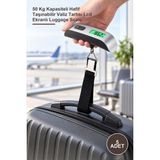 Yenilig 5 Adet Elektronik El Bagaj Tartısı – 50 kg Kapasiteli Hafif Taşınabilir Valiz Tartısı LCD Ekranlı Luggage Scale