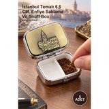 Yenilig 5 Adet Enfiye Kutusu – Istanbul Temalı 5,5 Cm, Enfiye Saklama ve Snuff Box