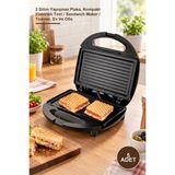Yenilig 5 Adet Granit Mini Tost Makinesi – 2 Dilim Yapışmaz Plaka, Kompakt Elektrikli Tost / Sandwich Maker / Toaster, Ev ve Ofis