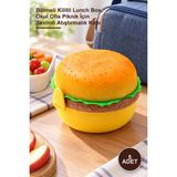Yenilig 5 Adet Hamburger Tasarımlı Beslenme Kabı – Bölmeli Kilitli Lunch Box, Okul Ofis Piknik Için Sevimli Atıştırmalık Kabı