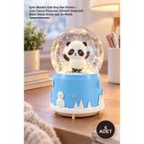 Yenilig 5 Adet Işıklı Müzikli Orta Boy Kar Küresi – Cam Fanus Polyester Gövdeli Dekoratif Biblo Snow Globe Işık ve Müzik