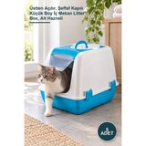 Yenilig 5 Adet Kapalı Kedi Tuvaleti – Üstten Açılır, Şeffaf Kapılı Küçük Boy Iç Mekan Litter Box, Alt Hazneli